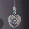 1pc Crystal Alloy Hanging Decorations Gifts Angel Wings Crystal Hanging Decorations Home Gardening Decorative Prism Wind Chimes