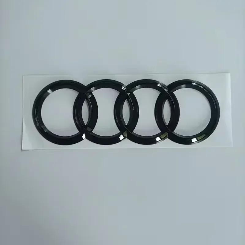 All q2 A1 4-Ring logo ABS Black Car Hood Front Bonnet Grill Rear Trunk Emblem Badge Sticker A1 mark 30TFSI Quarrto Emblem