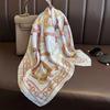 68cm Chain Printed Scarf Women's Autumn and Winter Thin Imitation Silk Scarf Fashion Shawl Headscarf Bag Accessories Scarfs