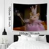 Magic Princess Hamster Tapestry Polyester Wall Hanging Fairycore Kawaii Pet Decoration Bedroom Art Aesthetics Wall Decoration