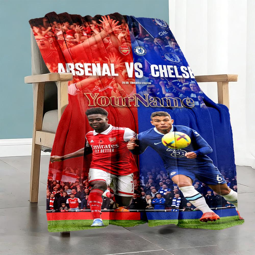 Arsenal Personalized Text Blanket Cozy Customizable Blanket Durable Comfort for Couch Picnics Bedding Nap for All Occasions