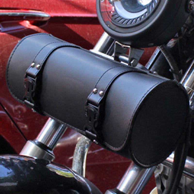 Мотоциклетная сумка для инструментов из ПУ кожи, сумка-кофр на руль, на вилку, ролл, хвостовая сумка для хранения, водонепроницаемая, кофры для грязных мотоциклов, сумка-кошелек для инструментов
