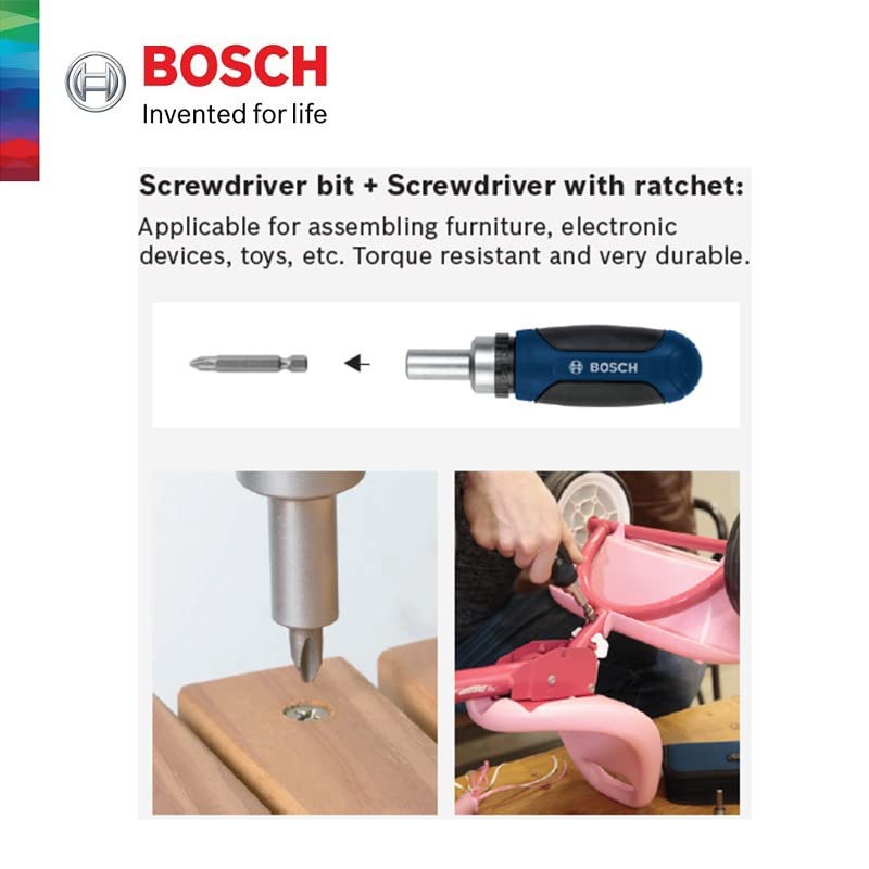 BOSCH Набор с сумкой для хранения 12-предметный Мультитул Отвертка, Биты, Плоскогубцы, (Номер продукта 2607017520)
