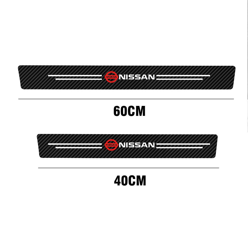 ASD1 Universal Leather Car Door Plate Sill Anti Scuff Protector Welcome Pedal Guard Sticker Center Cover For Nissan Juke Micra Leaf