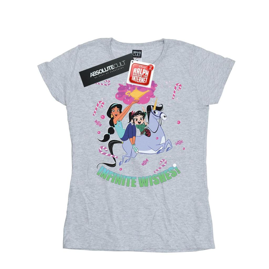 Disney Womens/Ladies Wreck It Ralph Jasmine And Vanellope Cotton T-Shirt