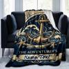 1PC Custom Name Adventurer's Ocean Journey outdooor Flannel blankets Throw Blanket All-Season Throw Gift Bedspread for Couch, Bed, Camping Holiday Bir