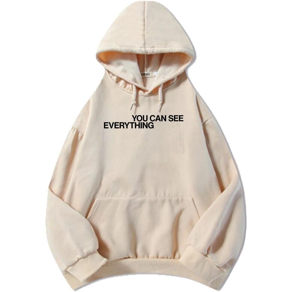 Film You Can See Everything Logo Print Hoodies Unisex Streetwear Casual Long Sleeve Hooded Sweatshirt Graphic Merch Casual Hoody