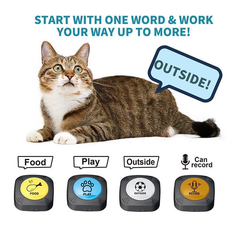 Talking Pet Training Toy Plastic Dog Buttons Set For Communication And Teaching Your Pet