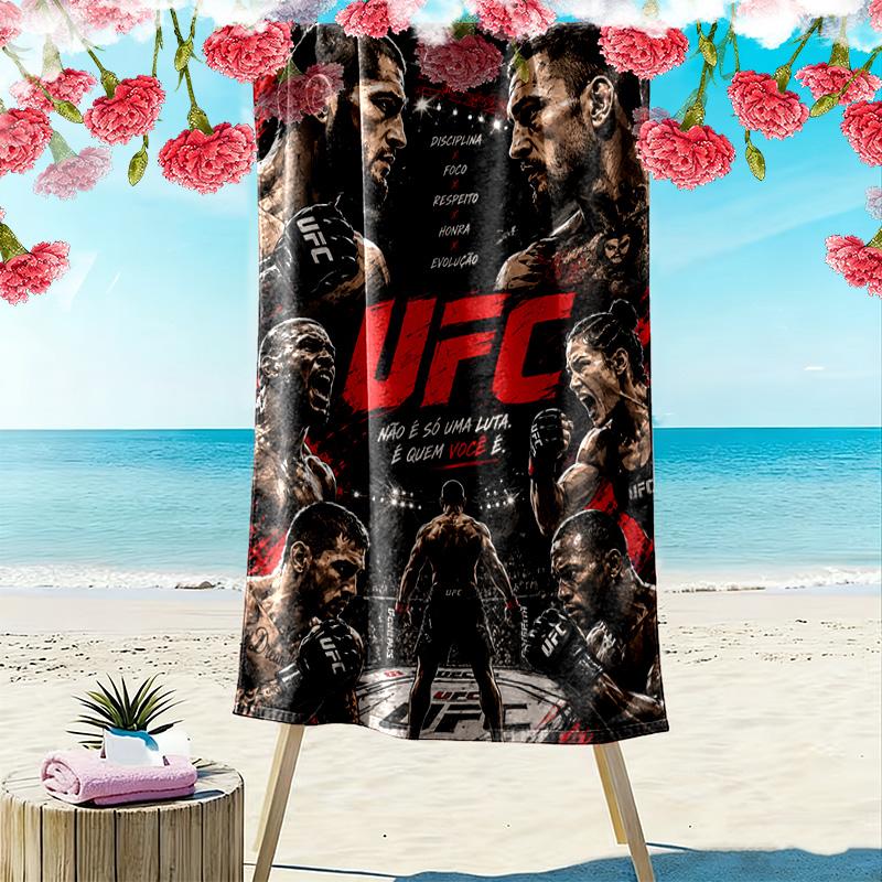 UFC Print Beach Towel, Large Soft Quick Dry Towel for Beach Camping Swimming
