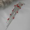 Multi-Layer Crystal Seed Bead Exaggerated Brooch Love Heart Design Suit Pin Pendant New Chain Pin