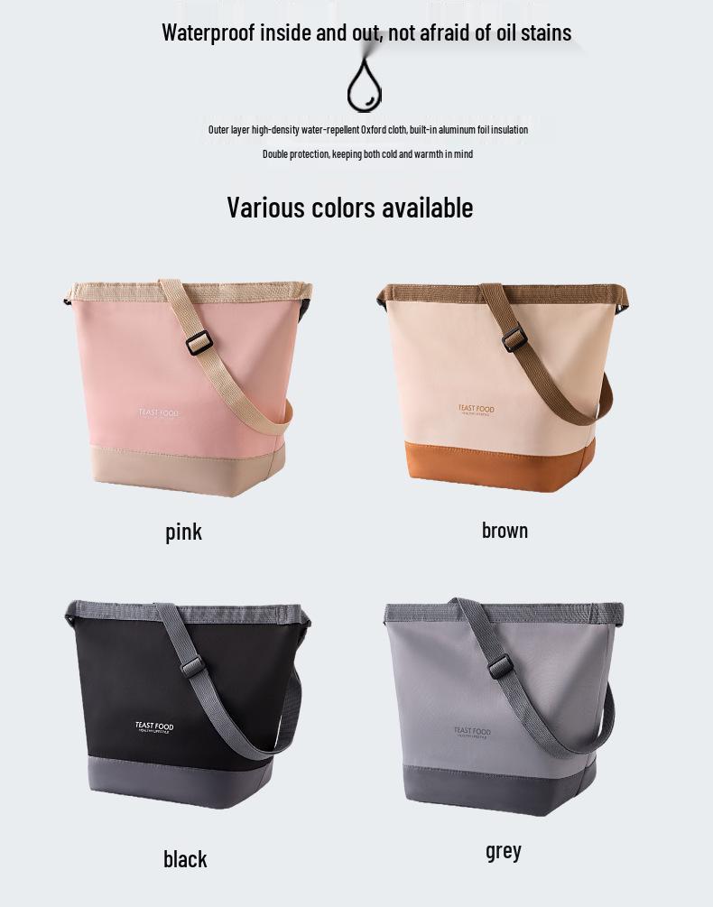 Изолированная сумка-кроссбоди, сумка для ланча с плечевым ремнем для путешествий и пикников