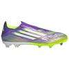 Adidas Adizero F50 League Бесшнуровочные FG MG Purple Rush Lucid Lemon Унисекс Кроссовки Cloud-White JH7734