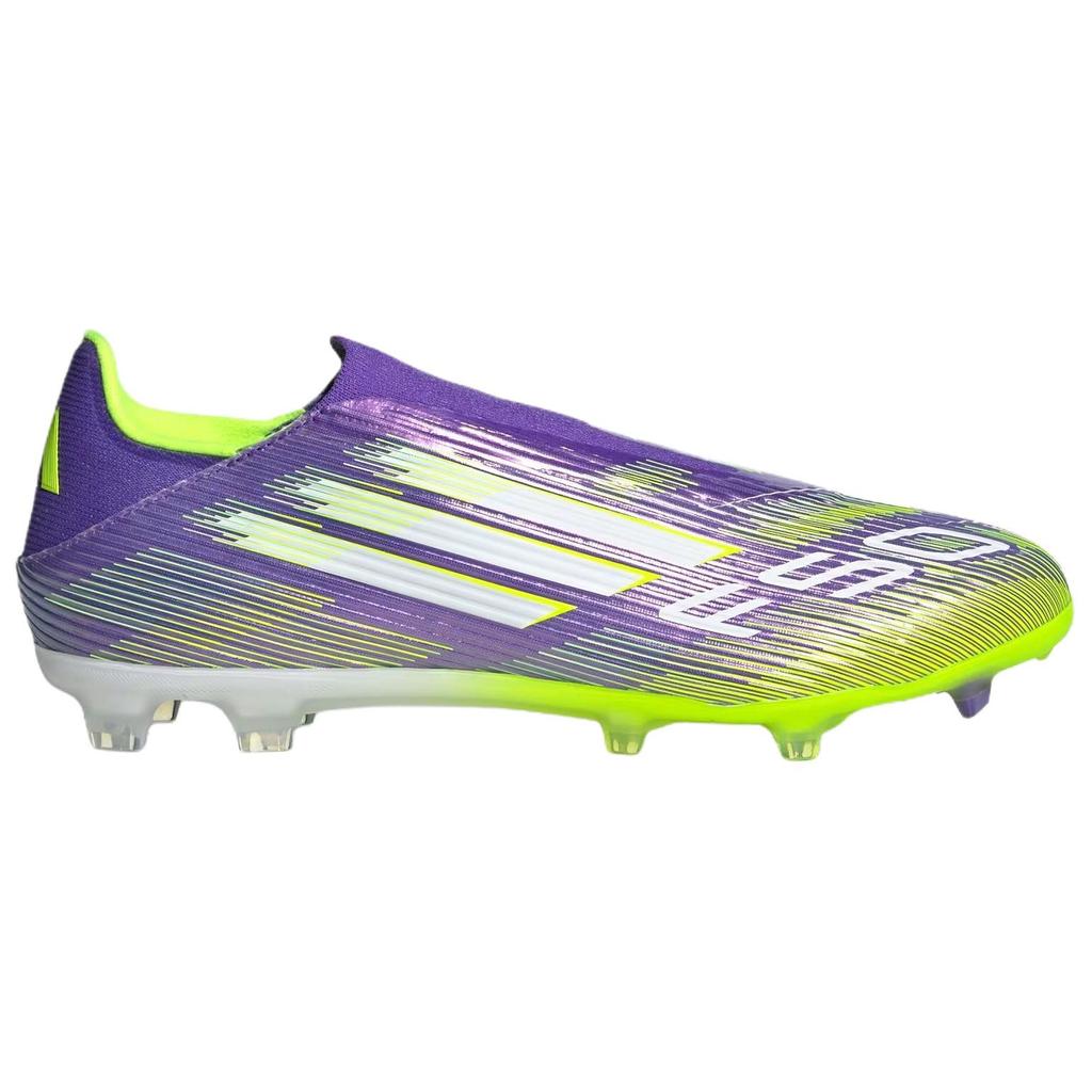 Adidas Adizero F50 League Бесшнуровочные FG MG Purple Rush Lucid Lemon Унисекс Кроссовки Cloud-White JH7734