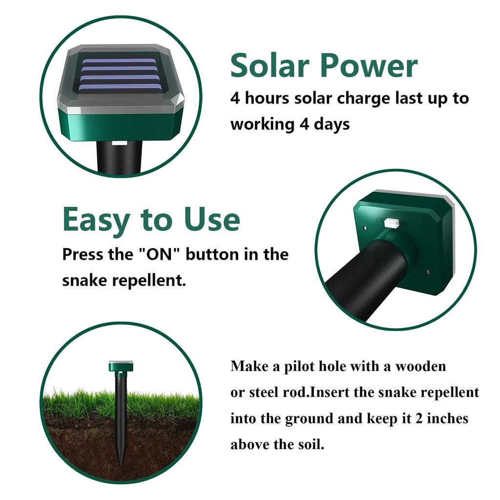 Solar Mouse Garden Snake  Electronic Bird  Farming Garden Insect  Cat