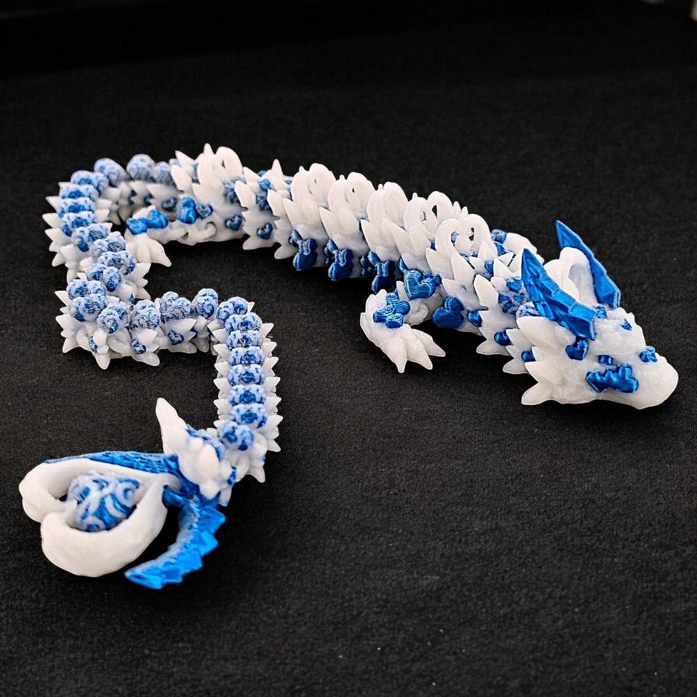 Китайский Дракон 3D-печать Дракон Имитация Глаза 3D Шарнирный Дракон Игрушки Детский Подарок