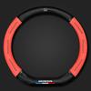 New Car Anti Slip Carbon Fiber Leather Steering Wheel Cover For Honda Fit Jazz GK5 Civic Type-R CRV Pilot Accord HRV Accessories UH3