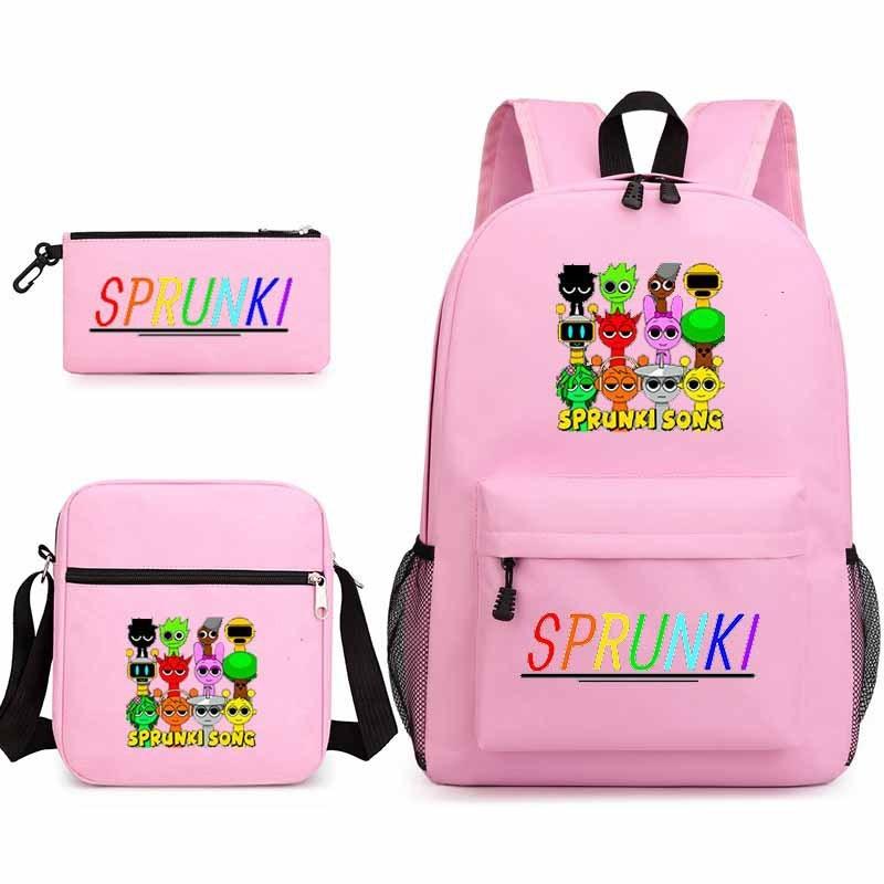 Набор рюкзаков Sprunki Music Game для студентов из дышащей ткани Oxford для школы