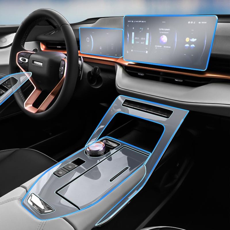 Прозрачная пленка из ТПУ для Haval H6 3-го поколения, внутренняя наклейка для салона автомобиля, центральная консоль, навигация, приборная панель, дверь, окно