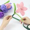 100Pcs/Set Pipe Cleaner Flower Crafts Kit Multi-Color Chenille Stem Twist Stick Kids Adults Beginner DIY Handmade Flower Bouquet Decoration Craft