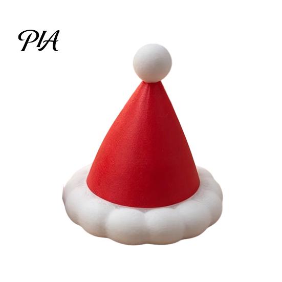 Holiday Desktop Decorations Christmas Theme Ornaments, Santa Hats/Boots/Gloves Decorative PLA Figures, Atmosphere Tabletop Ornaments 3D Printed Crafts
