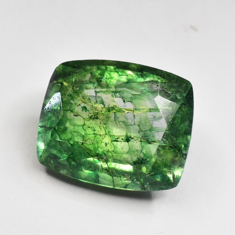 Natural Green Emerald Loose Gemstone 7.40 ct Cushion Cut for Jewelry Making and Gem Collections