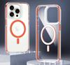 Роскошный цветной чехол Magsafe для iPhone 15 Pro Max 14 Plus 13 12 11 с беспроводной зарядкой в автомобиле, магнитный модный прозрачный чехол