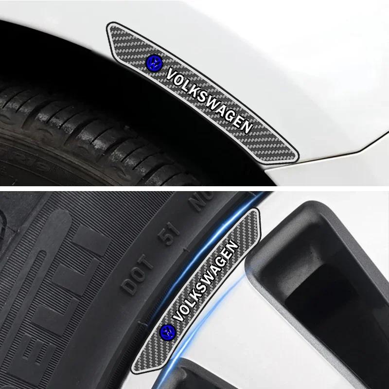 RFKNG1 4Pcs Car Wheel Badge Sticker Emblem Decoration For VW Golf Tiguan Jetta Transporter Passat T5 Polo Touran Scirocco Arteon