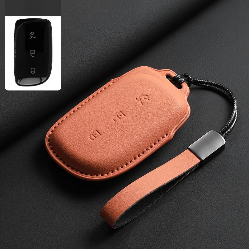 Car Key Fob Cover Leather for Lynk & Co 900 Z10 Z20 03 06 07 01 09 05 Electric Vehicle Key Case Shell Fob Keychain Accessories
