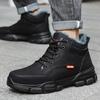 Черные кожаные зимние плюшевые защитные рабочие ботинки для мужчин, водонепроницаемые, устойчивые к проколам, с защитой от давления, рабочая обувь, неубиваемая обувь со стальным носком