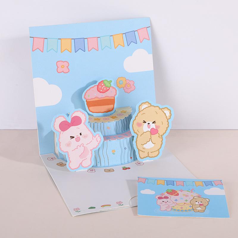 3D Креативная поздравительная открытка на день рождения - Милая открытка-поздравление ручной работы