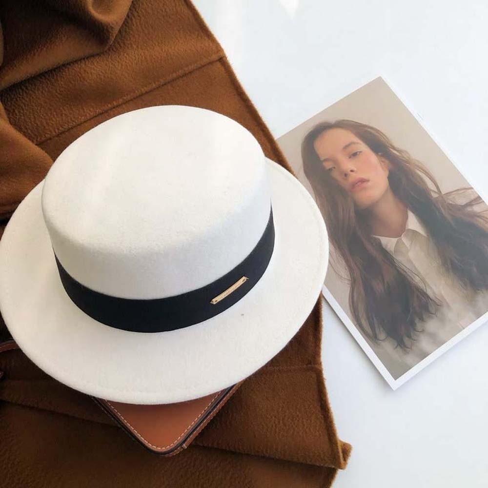 Versatile British Top Hat Vintage Looking Woolen Formal Hat Elegant Woolen Jazz Cap  Fashion Show