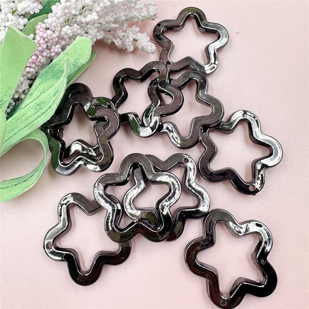 Аксессуары для украшений ручной работы DIY 10 шт. Подвеска-звезда для изготовления ожерелья, серег, россыпь бусин 30 мм, УФ-покрытие, модный акрил