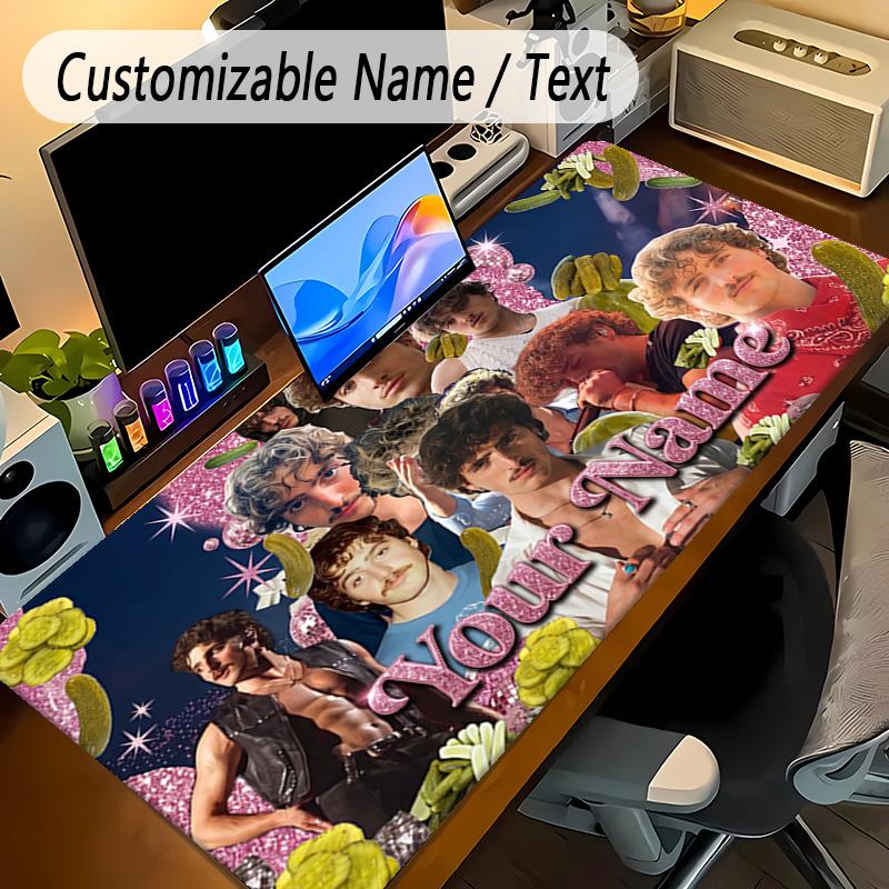 Large Mouse PadBenson Boone Custom Name Text Personalized Desk Mat Non Slip Gaming Pad