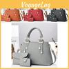 Fashionable Capacity Large Shoulder Bag Set In Soft Pu With Elegant Macaron Color Options