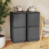 VidaXL Buffets 2 Pcs Grey 31.5x34x75 Cm Solid Pine Wood