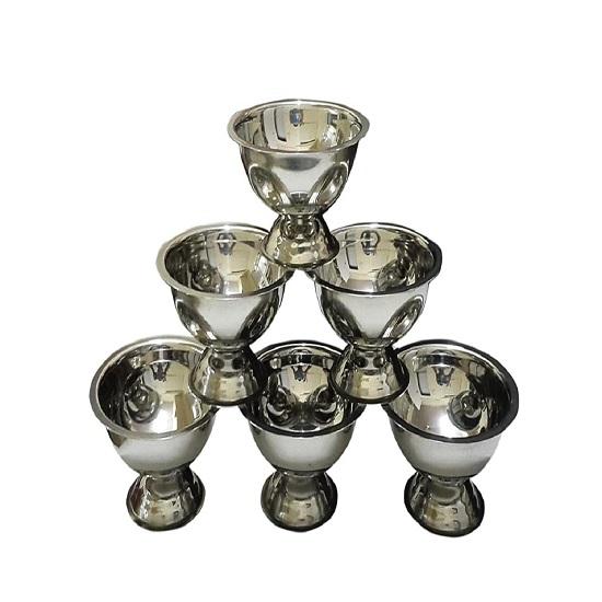 @ Stainless Steel Store Ice Cream Cup Set of 6 Pieces 512 Gm