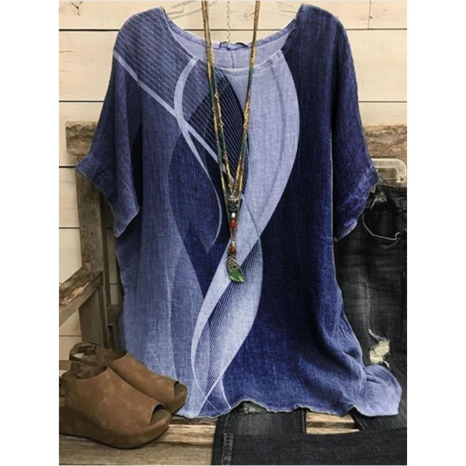 Весна Лето Топы Женские Повседневные 3D Кошка Животное Принт Футболка Винтаж Свободная Футболка С Коротким Рукавом Плюс Размер