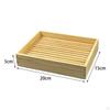 Wood Bread Board Bakery Cake Tray Cutting Removable Crumb Catcher with Holder Breakfast