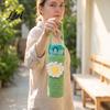 Soft Fabric Cup Wrap Hand Crocheted Cover, Portable Elastic Wool Knit Sleeve, Breathable Handmade Cozy Anti-Slip Protective Holder for Water