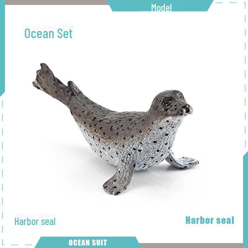 Набор моделей морских животных: Акула, черепаха, дельфин, кит, пингвин, краб и существа морского дна
