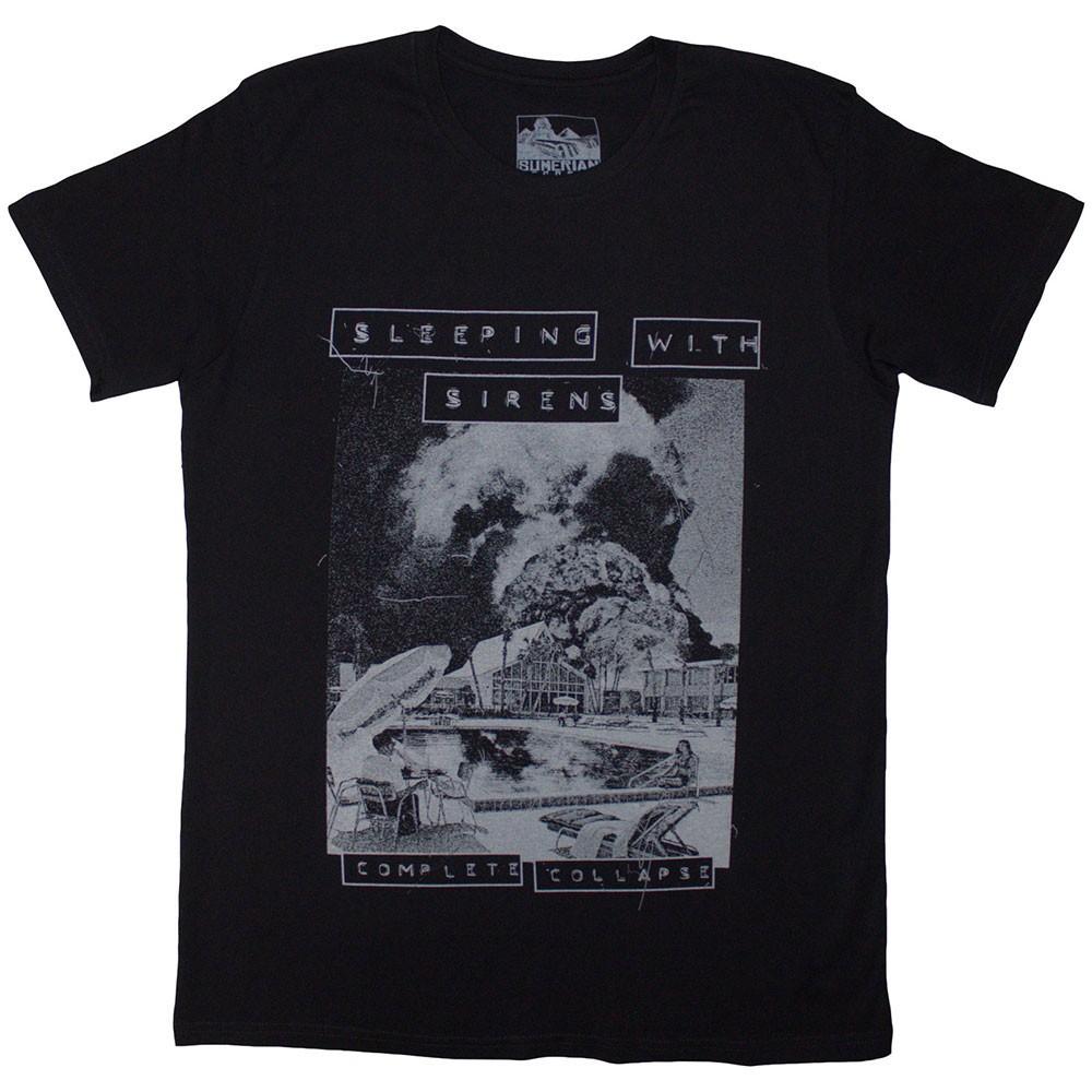 Men's Sleeping With Sirens Complete Collapse T-shirt X-Large Black