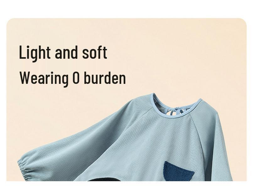 Nidoran 2025 Fleece-Lined Winter Smock for Kids - Anti-Stain and Warm Bib for Boys and Girls