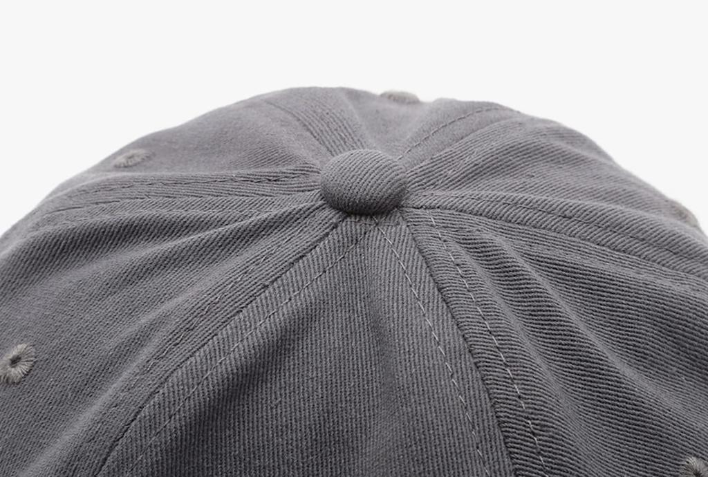 HABERY Бейсболка из мягкого хлопка с коротким козырьком, однотонная, цвет, мужская (белый)