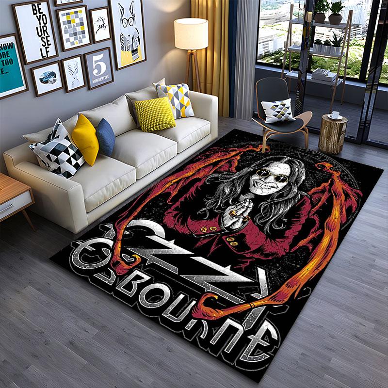 Rock Legend Ozzy Art Carpet suitable as a non-slip mat for the living room or bedroom sofa