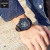 Oubaoer Men's Automatic Skeleton Watch - Fashionable Casual Mechanical Timepiece