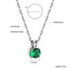 Elegant White Diamond Pendant Necklace Simple Round Collarbone Chain Jewelry For Women