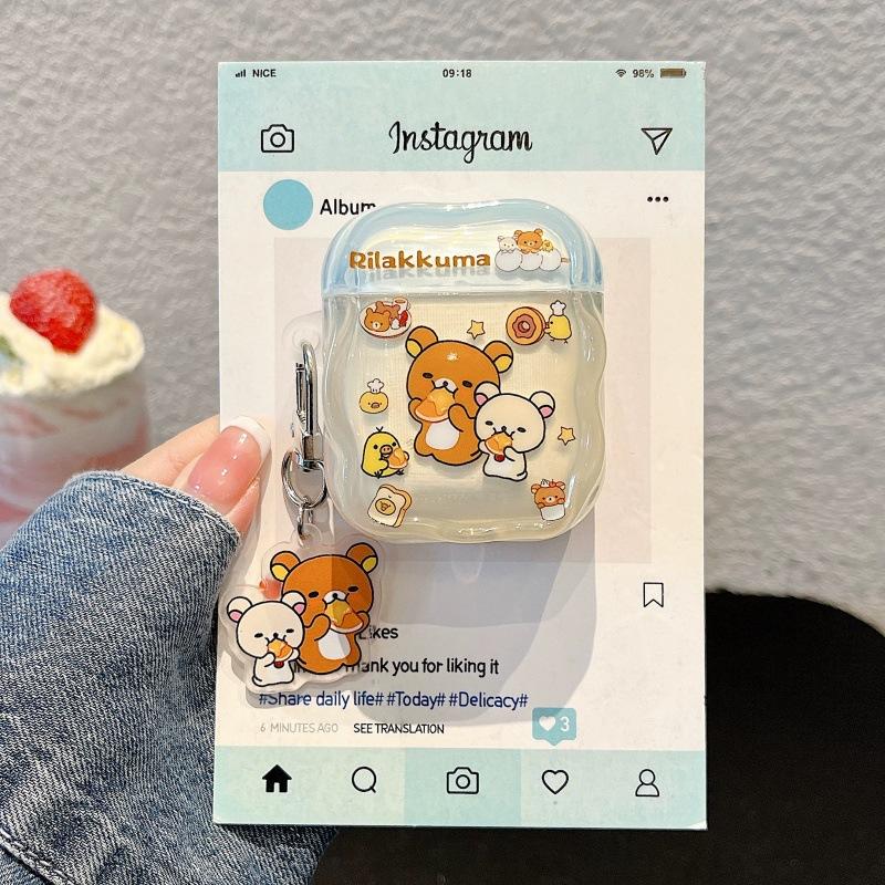 Japan and South Korea cute bear AirPods 1 generation earphone case for Apple Bluetooth headset Pro1 generation 1 generation