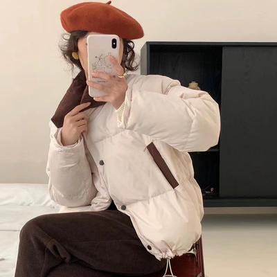 Белый утиный пух в стиле ретро, короткий пуховик, женский зимний дизайн, теплое маленькое пальто прилив