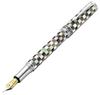 Xezo Maestro Jubilee Fountain Junior High School Checkered Brine White and Black Limited Edition of 223 Handcrafted by Each Pen Is Unique Pen, Nib,