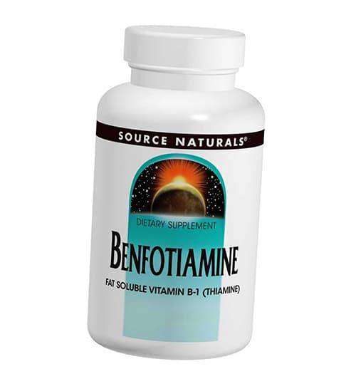 Бенфотиамин таблетки, Benfotiamine, Source Naturals 30таб (72355021)